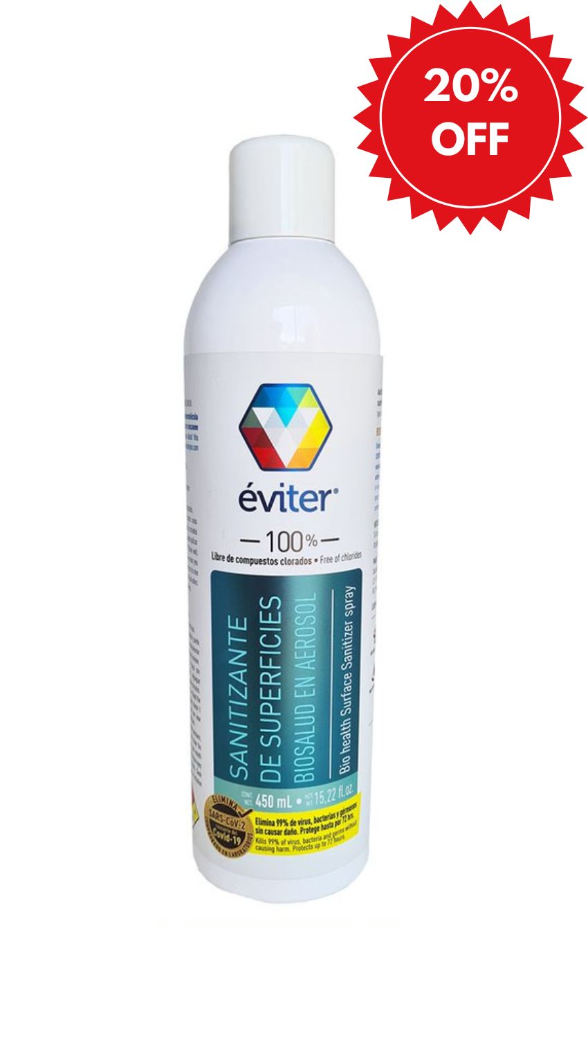 Sanitizante Aerosol Eviter 450 ml