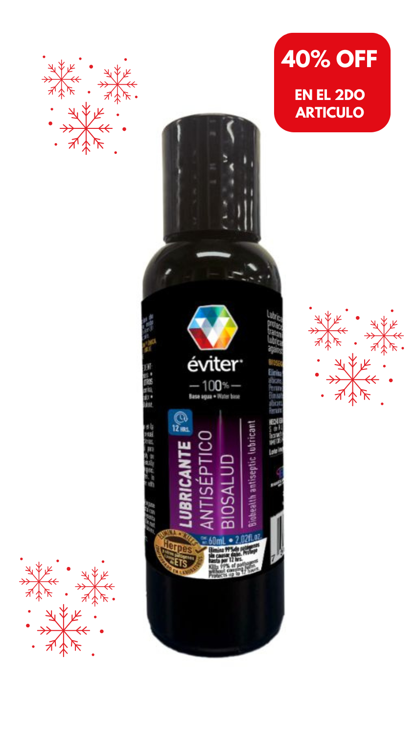 LUBRICANTE ANTISÉPTICO BIOSALUD ÉVITER® 60 ml.