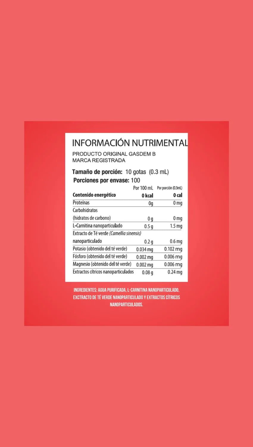 GASDEM-B® | CARNITINA + TÉ VERDE