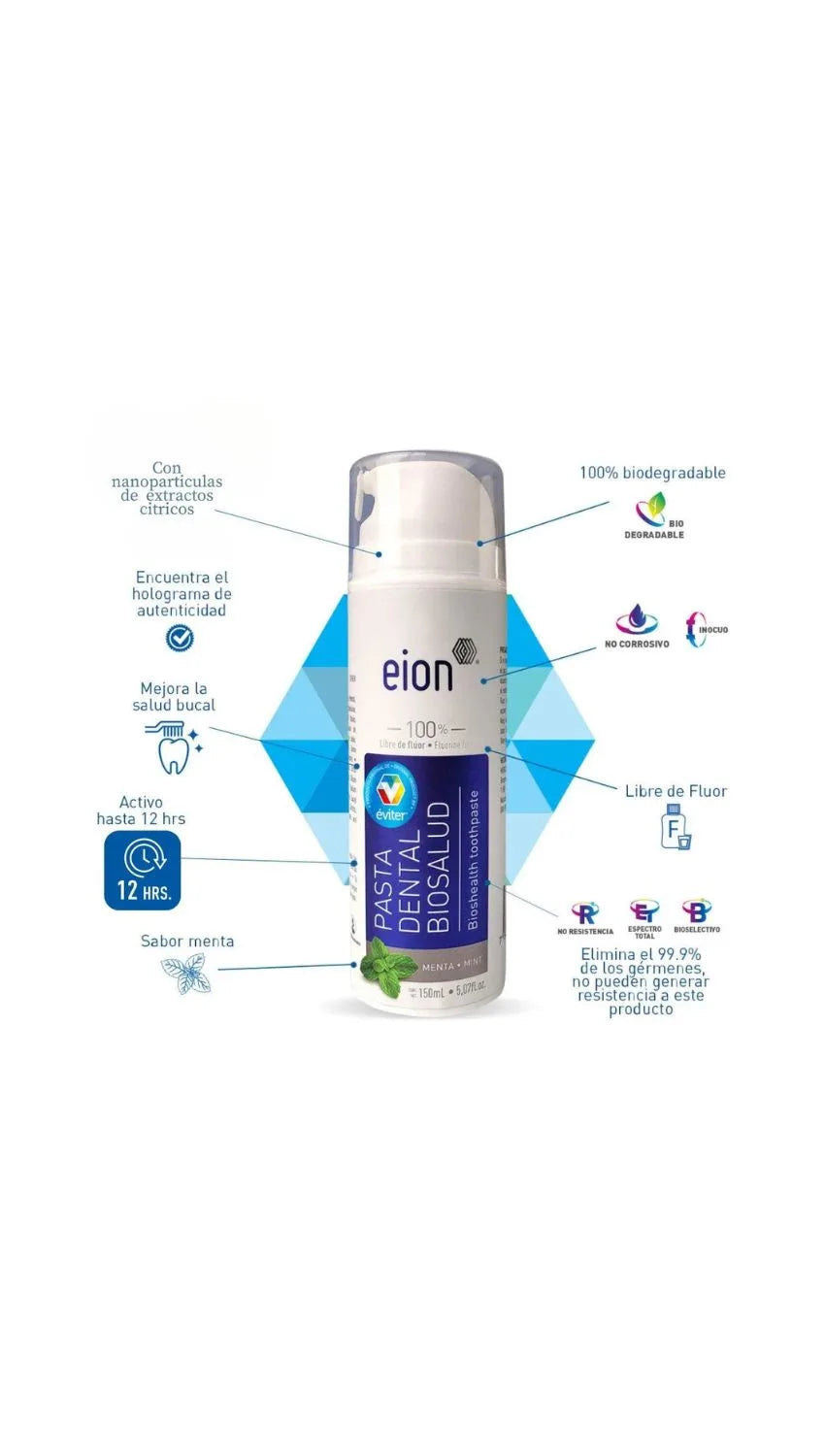 PASTA DENTAL BIOSALUD EION® 150 ml.