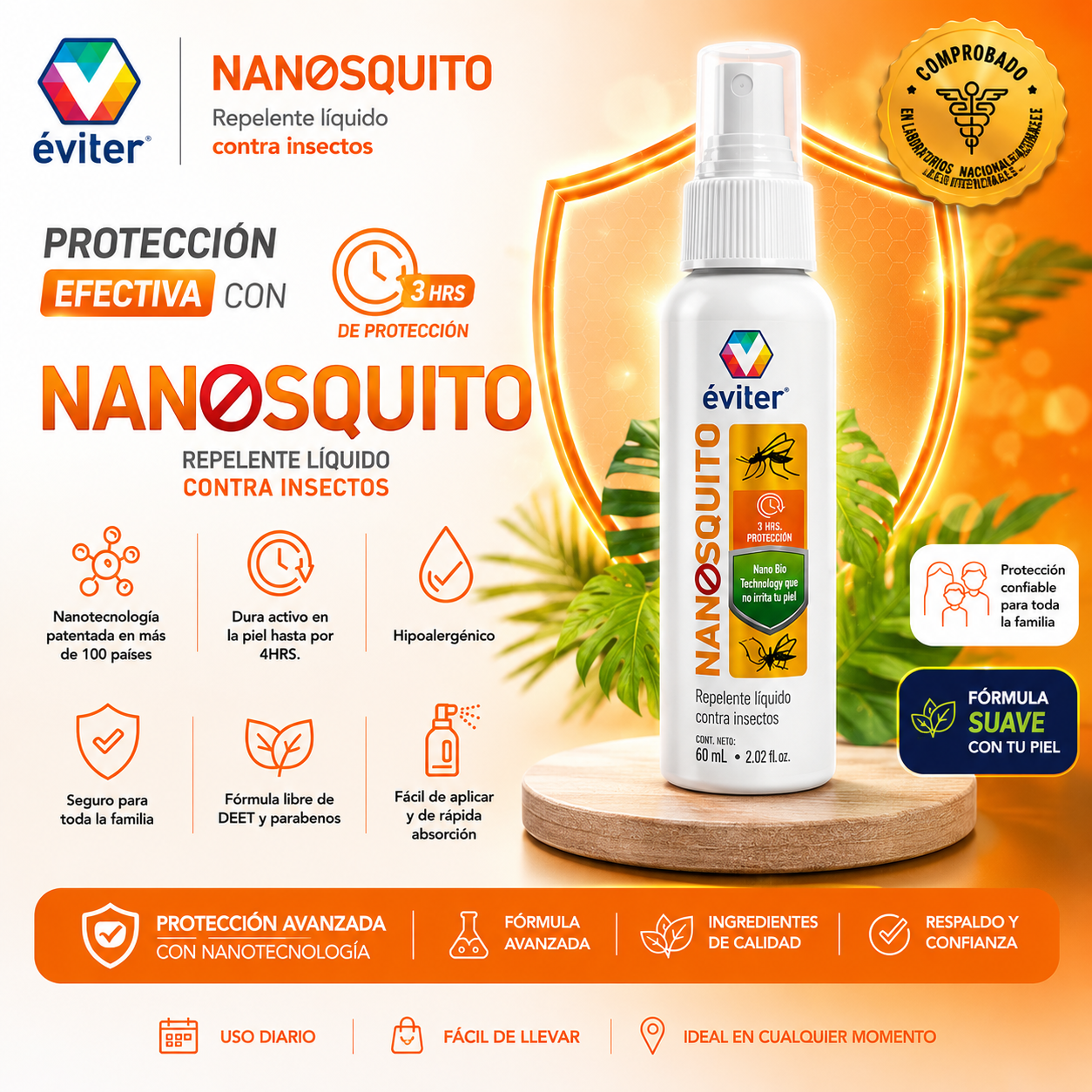 NANOSQUITO® REPELENTE LÍQUIDO 60 ml
