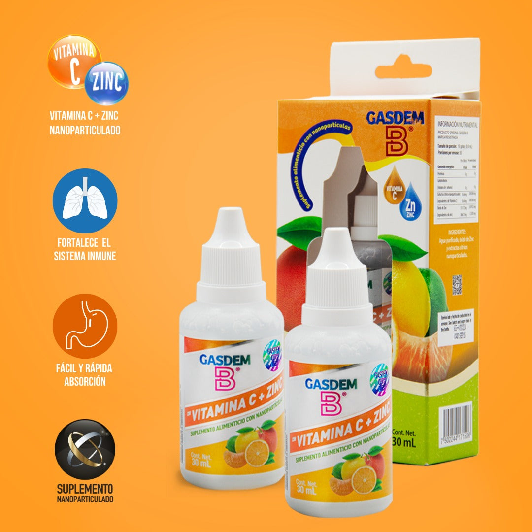 PAQUETE 3 GASDEM-B | VITAMINA C Y ZINC