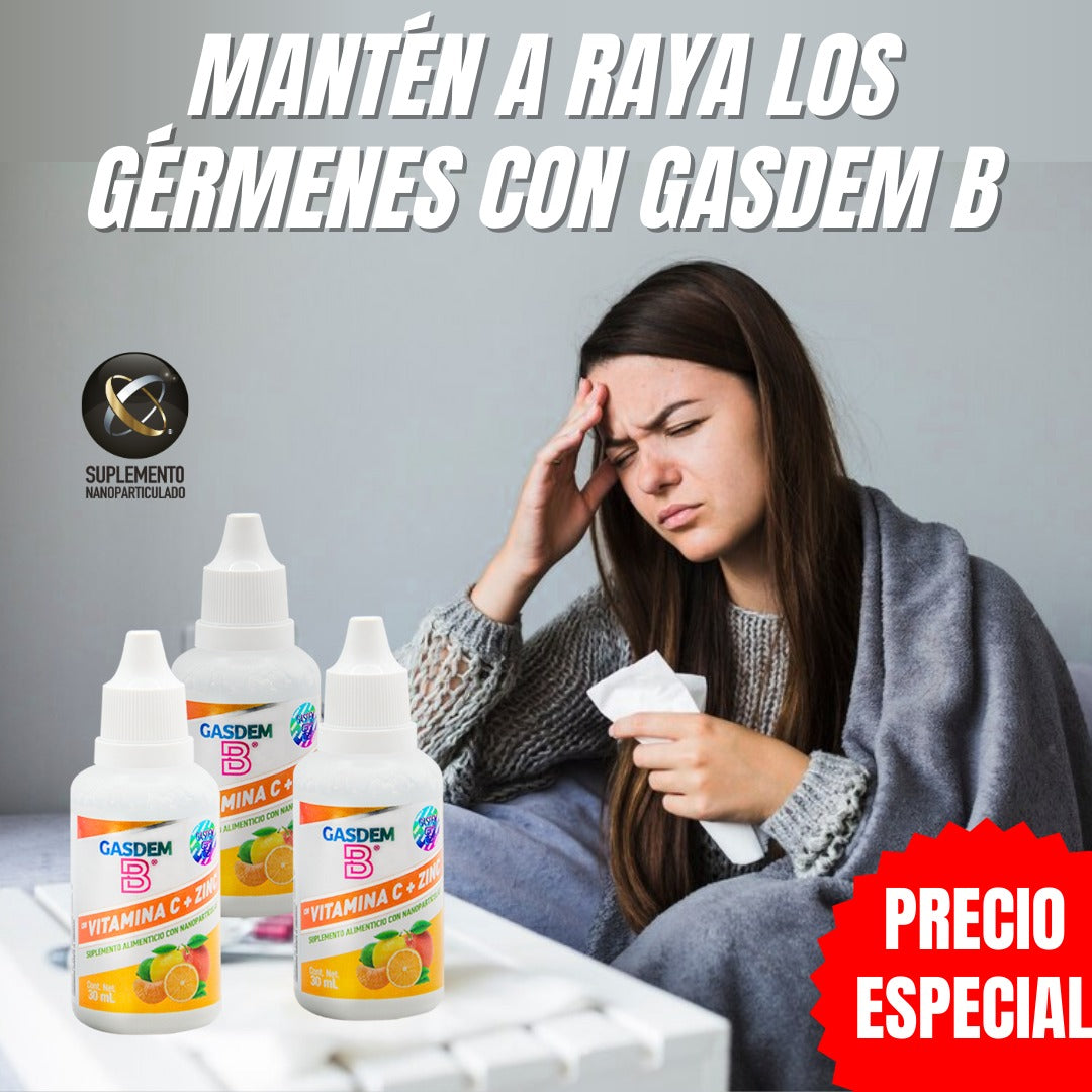 PAQUETE 3 GASDEM-B | VITAMINA C Y ZINC