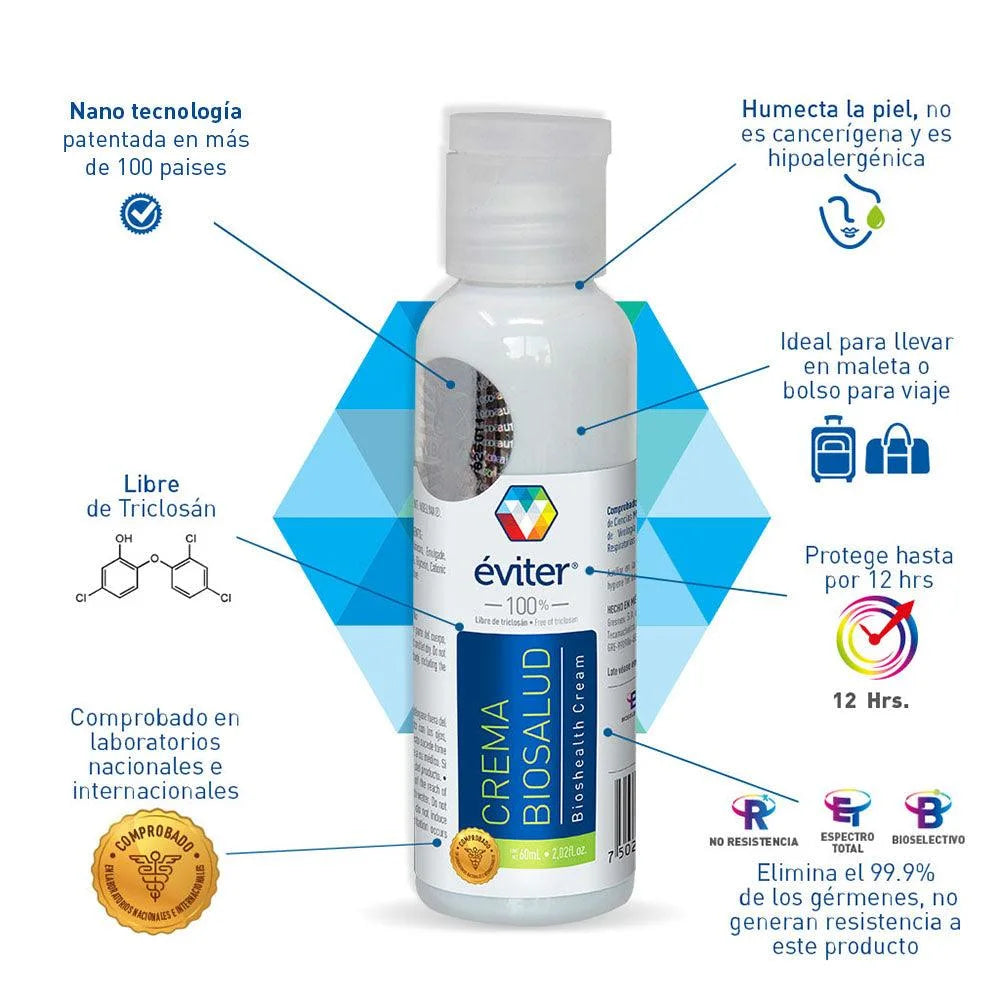 CREMA ANTISÉPTICA BIOSALUD ÉVITER® 60 ml