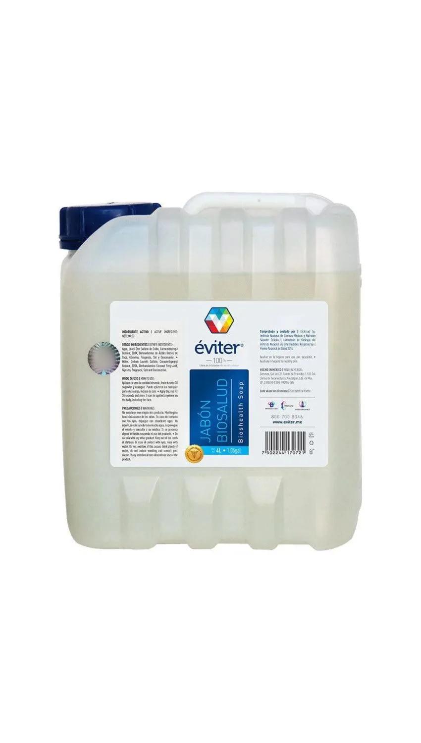 JABÓN ANTISÉPTICO BIOSALUD ÉVITER® 4 lt.