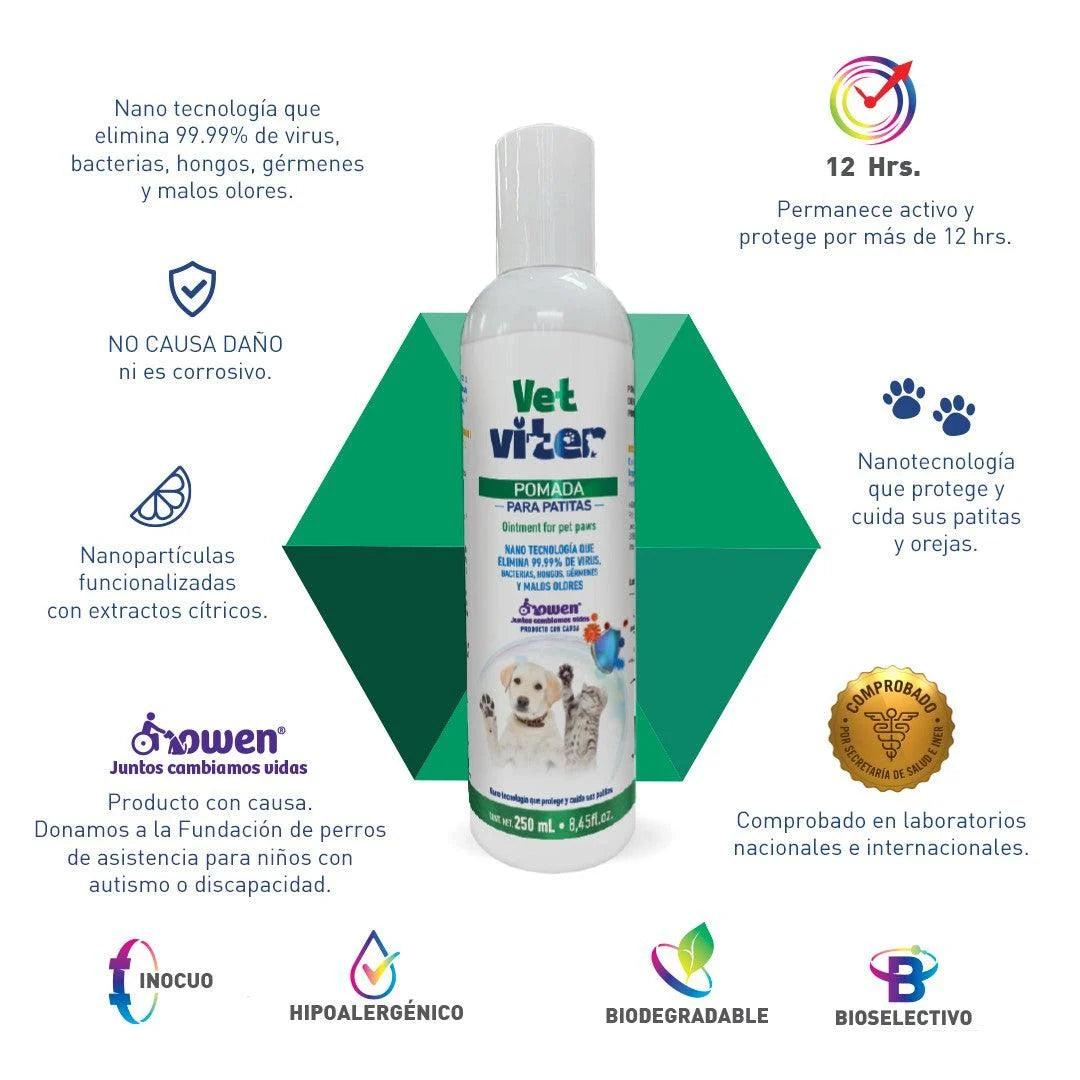 POMADA PARA PATITAS VET-VITER® 250 ml.