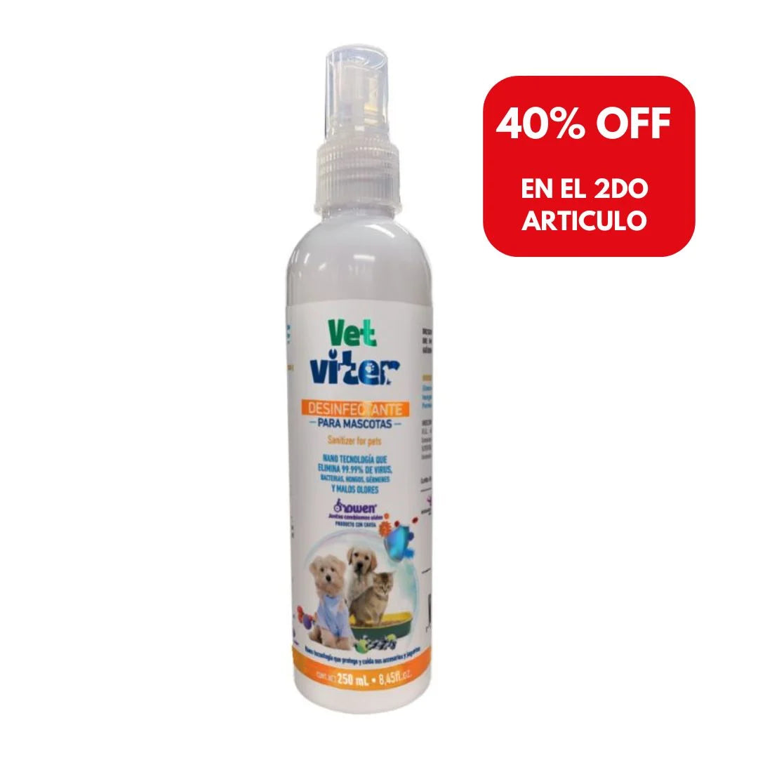 DESINFECTANTE PARA MASCOTAS VET-VITER® 250 ml.