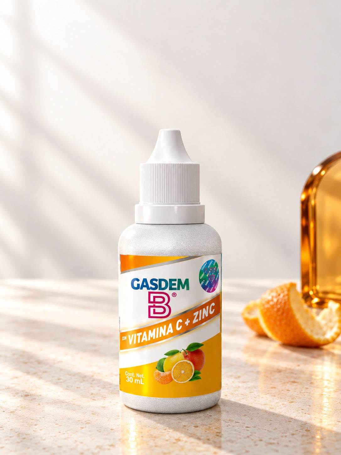 Gasdem-B Vitamina C + Zinc, envase gotero de 30 ml
