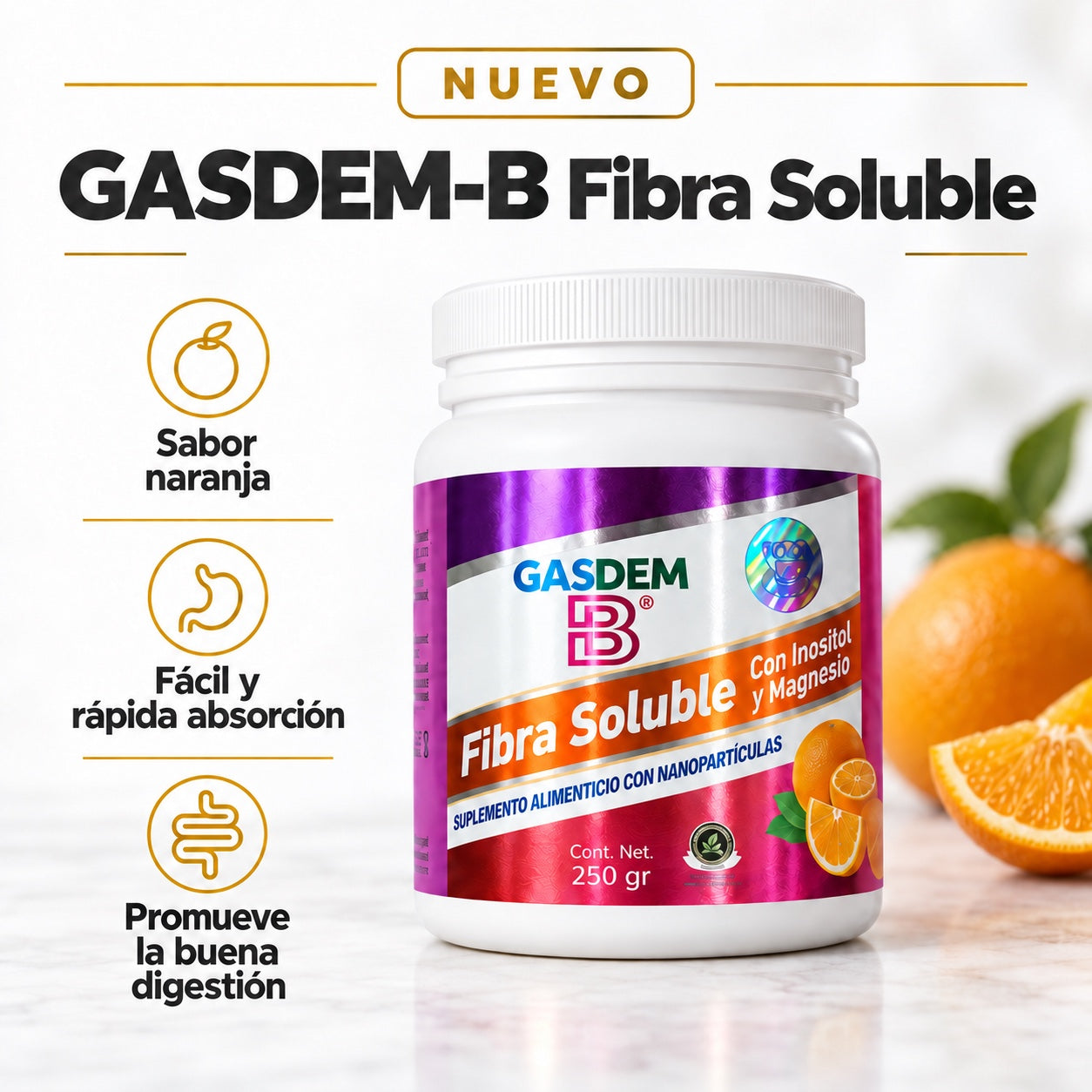 GASDEM-B® | FIBRA CON INOSITOL + MAGNESIO