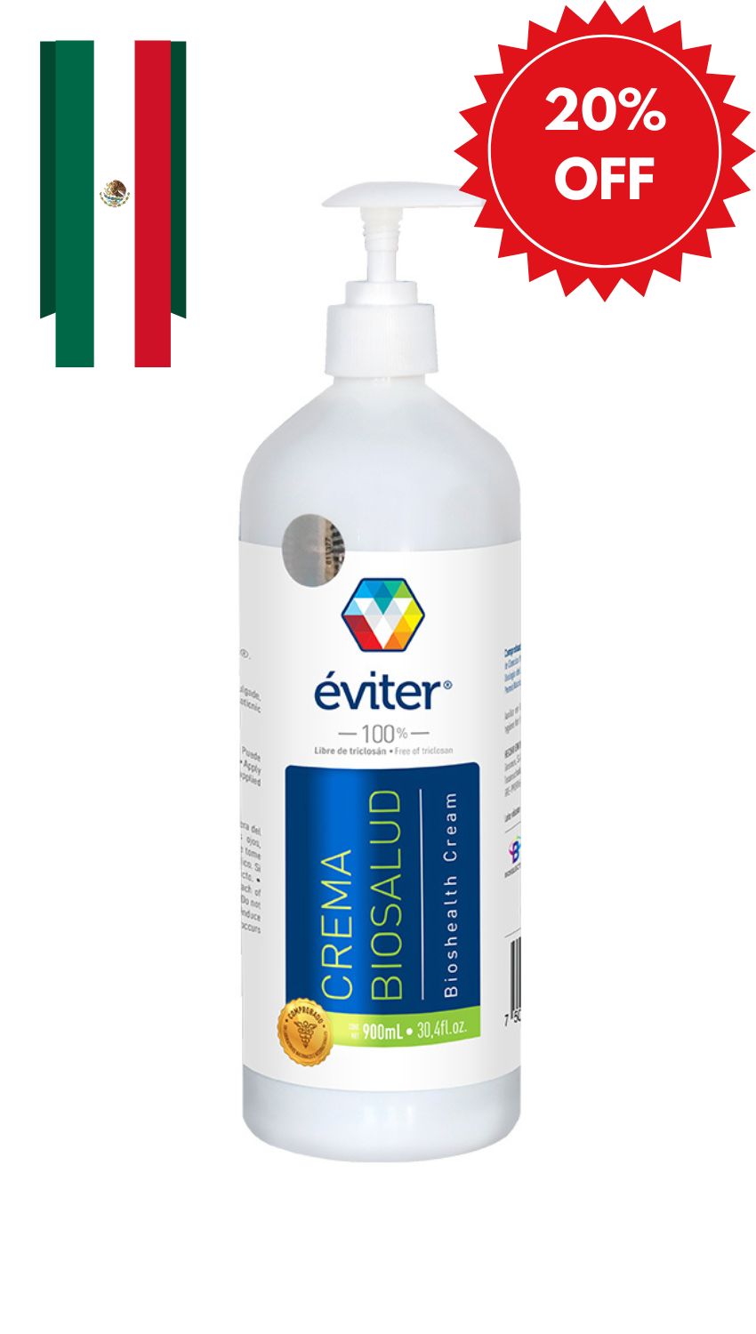 CREMA ANTISÉPTICA BIOSALUD ÉVITER® 900 ML