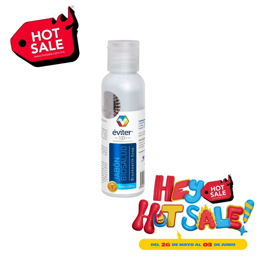 JABÓN ANTISÉPTICO BIOSALUD ÉVITER® 60 ml.