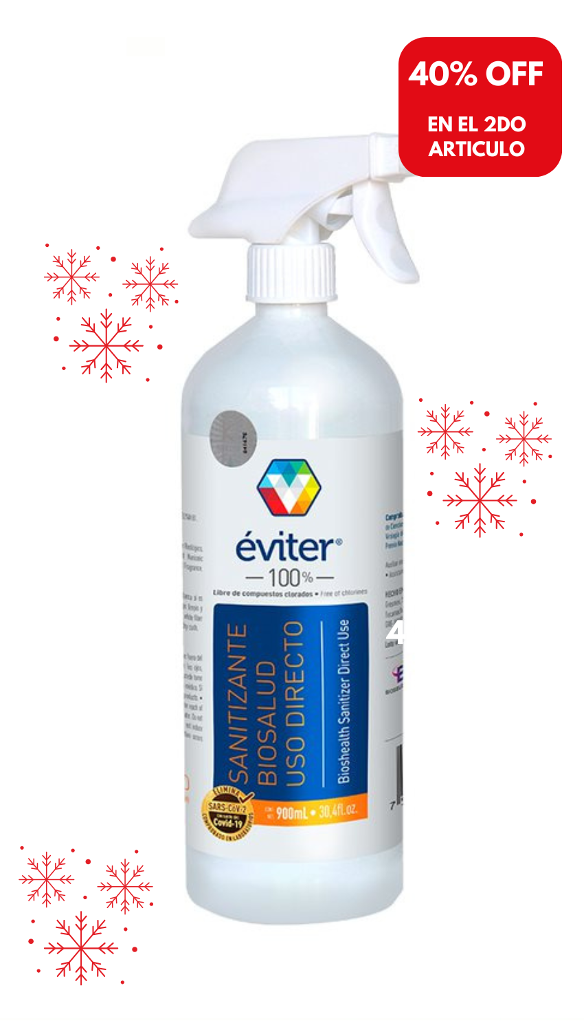SANITIZANTE BIOSALUD USO DIRECTO ÉVITER® 900 ML