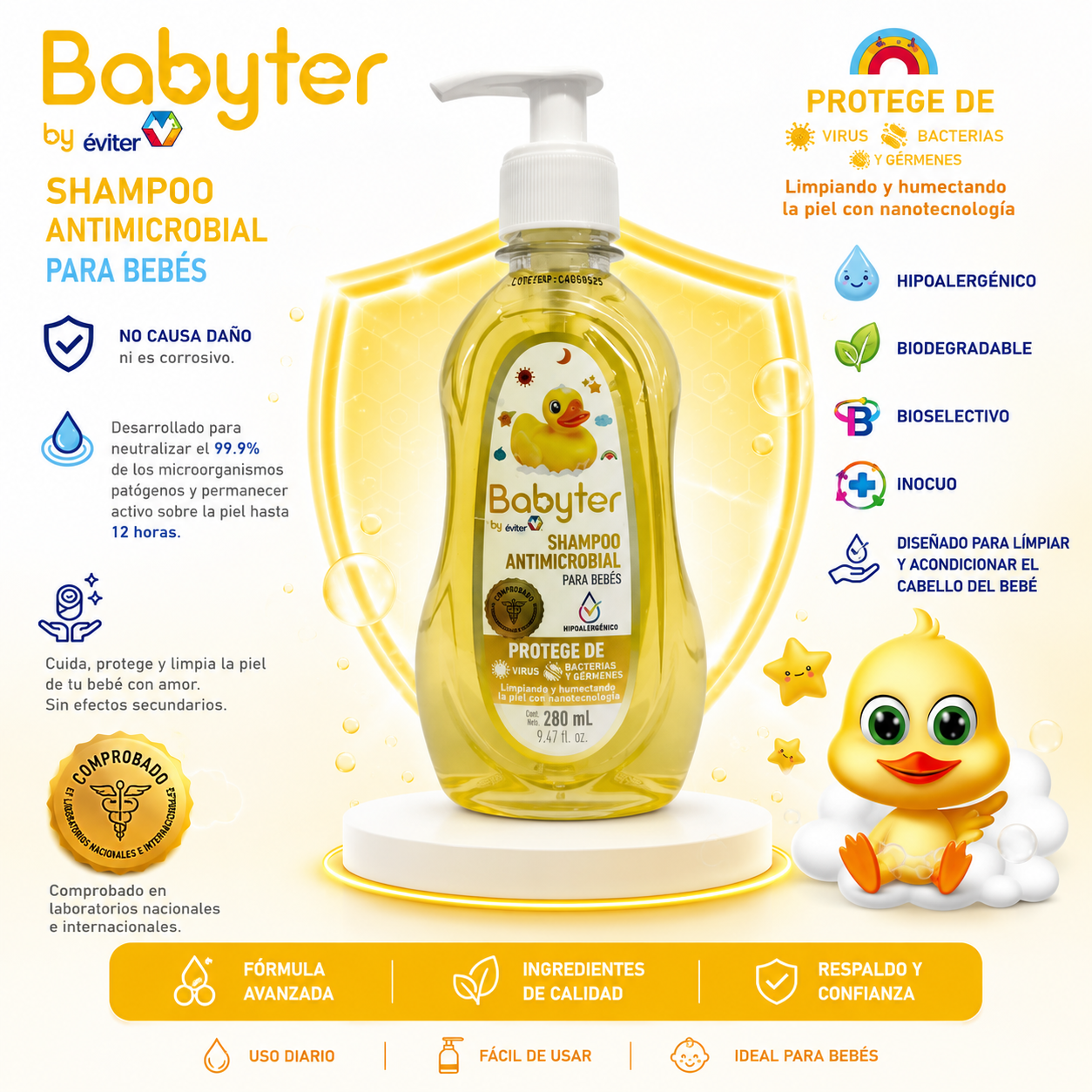 3x2 SHAMPOO ANTIMICROBIANO BABYTER®