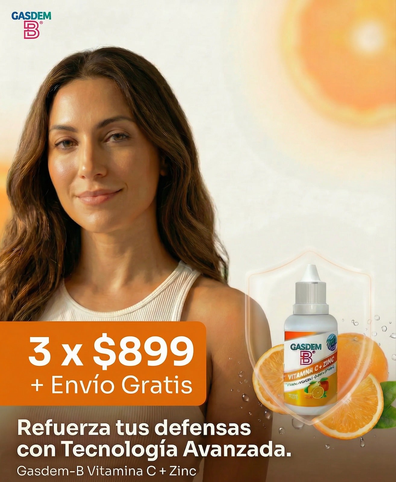 PAQUETE 3 GASDEM-B | VITAMINA C Y ZINC