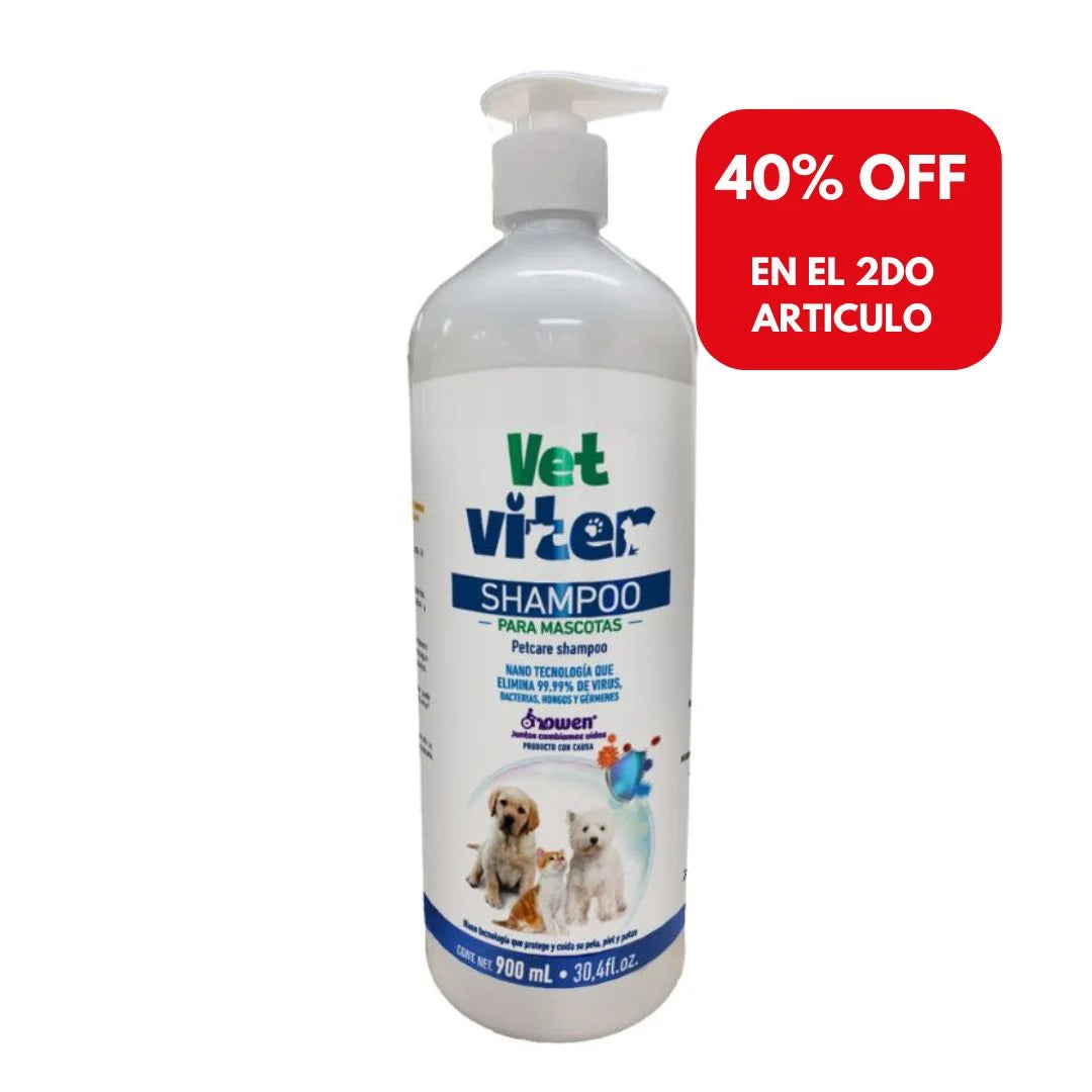 SHAMPOO PARA MASCOTAS VET-VITER® 900 ml.