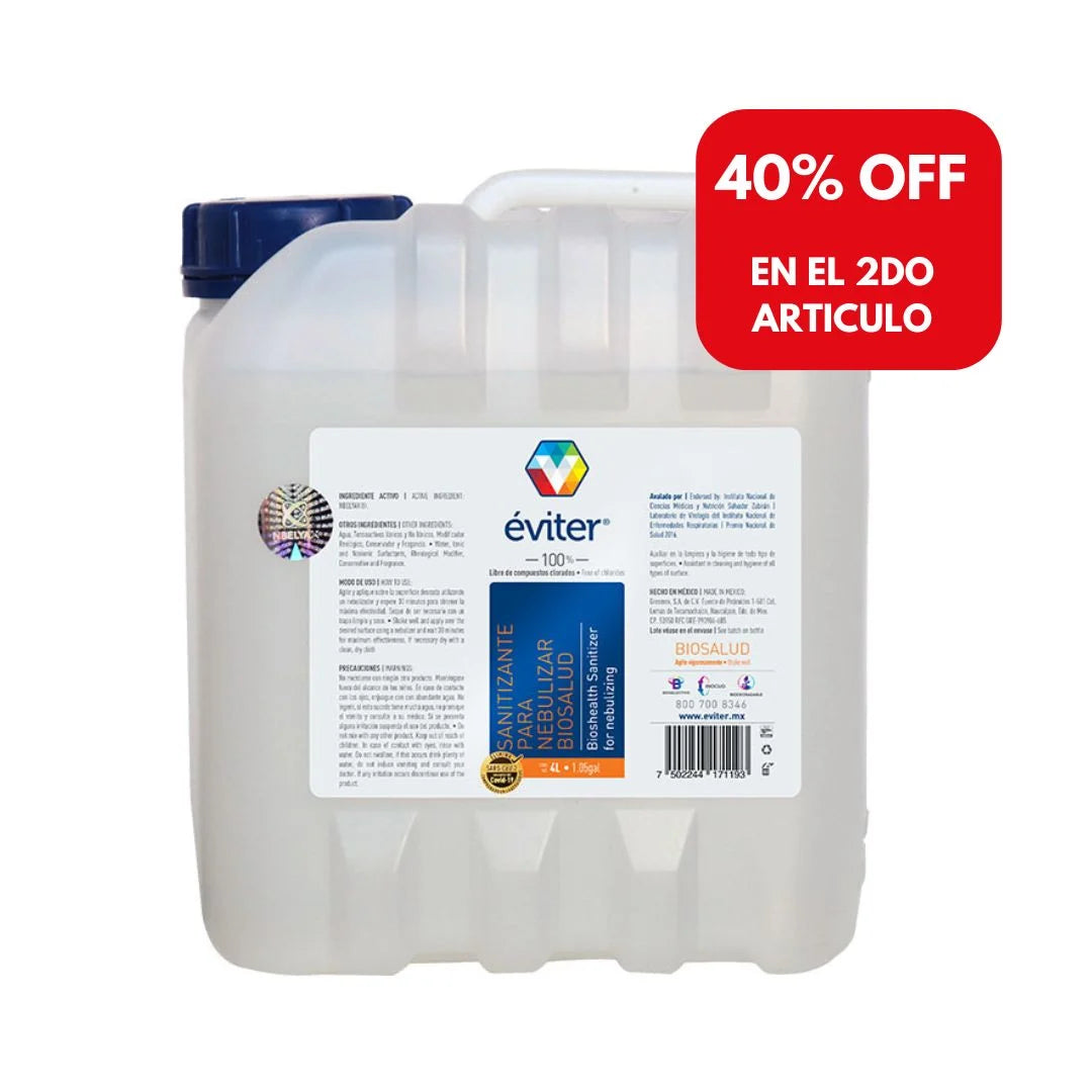 SANITIZANTE PARA NEBULIZAR BIOSALUD ÉVITER® 4 lt.
