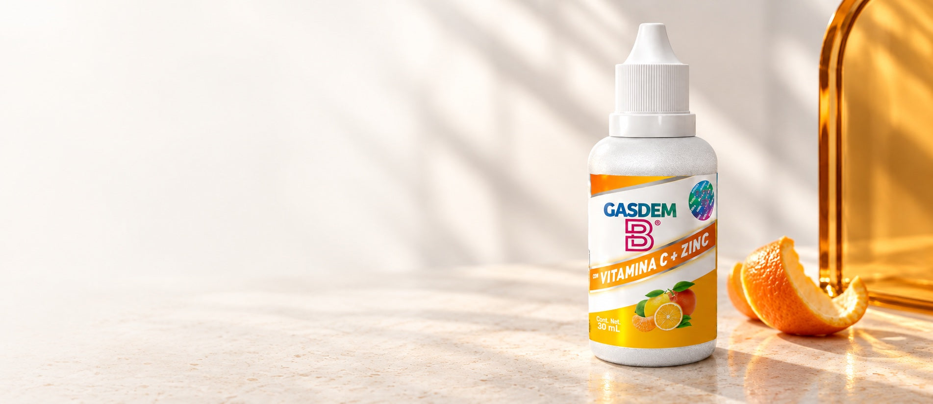 Gasdem-B Vitamina C + Zinc, envase gotero de 30 ml